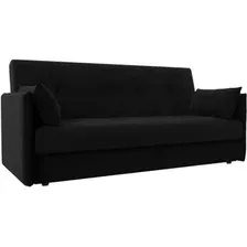 Диван Лига диванов Лига-018 117868 (микровельвет черный)
