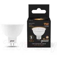Лампа Gauss GU5.3 9W 3000К / 101505109