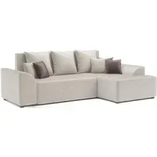 Угловой диван Мебель-АРС Каскад правый (бархат бежевый Star Velvet 6 Beige)