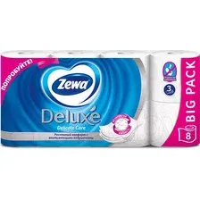 Туалетная бумага Zewa Deluxe Pure White (1x8рул)