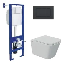 Унитаз подвесной Berges Wasserhaus Floe S Rimless  АТОМ 410 AT-043336 (с сиденьем)