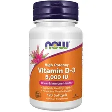 Now Foods Vitamin D3 5000 IU 120 капсул