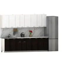Кухонный гарнитур Eligard Lion 2.8 (белый/дуб марбург/королевский опал)