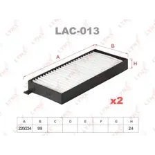 Салонный фильтр LYNXAUTO LAC-013 SSANGYONG Actyon 05> / Kyron
