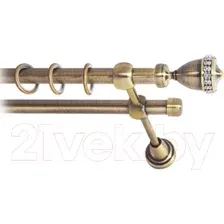 Карниз для штор Lm Decor Кубок 110 2р гладкий (антик, 4м)