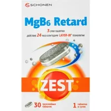 Биологически активная добавка к пище Zest Магний B6 Ретард, 30 таблеток