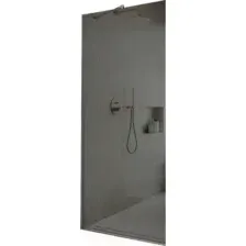 Душевая стенка MaybahGlass 119x195 / MGD-686-4у (графитовое стекло/хром глянцевый)