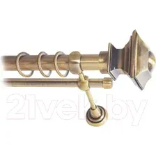 Карниз для штор Lm Decor Верди 030 2р гладкий 25/16мм (антик, 3м)