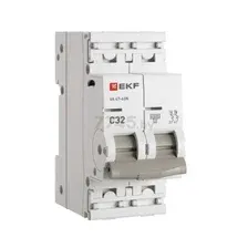 Автоматический выключатель EKF PROxima ВА 47-63N 2P 32А C 4,5kA (M634232C)