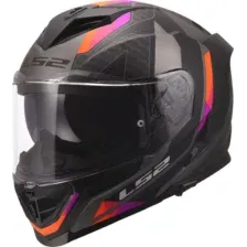 Мотошлем LS2 FF818 Storm III Sporty (XL, серый/фиолетовый)