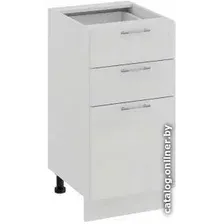 Шкаф напольный Трия Весна 1Н4Я3 (белый глянец)