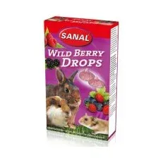 Лакомство Sanal для грызунов, дропсы с дикими ягодами, 45 г