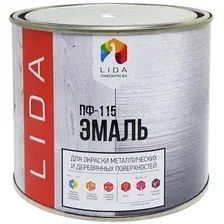 Эмаль LIDA ПФ-115 М 2 кг (нуга-коричневый)