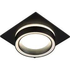 Точечный светильник Ambrella light TN52422 BK/FR (черный/белый матовый)