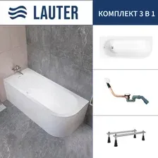 Ванна Lauter Monaco 170x72.5 2113170L (с ножками и сифоном 21Y11022 белый)