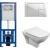 Унитаз подвесной Cersanit Carina New Clean On с инстал. Link Pro (с кнопкой Corner 64077 белый)