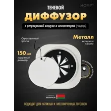 Вентиляционная решетка HOMY AIR круглый A100WRS d150 (белая)