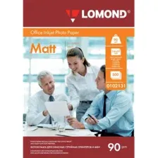 Фотобумага Lomond Матовая A4 90 г/кв.м. 500 листов (0102131)