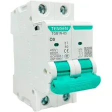 Выключатель автоматический Tengen TGB1N-63 2P 6A C 6kA 2M TGB1N-63-2-06C