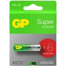 Батарейка GP Super G-Tech LR6/15AETA21-2GVPSBV6