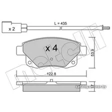 Тормозные колодки Metelli 2206810