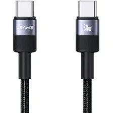 Кабель Usams SJ724 USB Type-C - USB Type-C (1.2 м, черный)