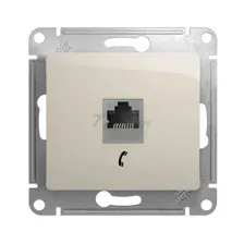 Розетка телефонная скрытая SYSTEME (SCHNEIDER) ELECTRIC Glossa молочная (GSL000981T)