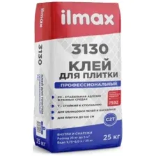 Клей для плитки эластичный ilmax 3130, 25 кг