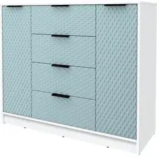 Тумба Интерлиния Концепт КТ-Т120 Техно (белый платинум/океан)