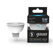 Светодиодная лампочка Gauss LED MR16 GU10 5 Вт 4100 К 101506205-D