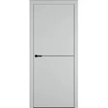 Дверь межкомнатная Basic 1 800х2000 мм., Emalex Steel ABS Black молдинг черный