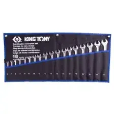 KING TONY Набор комбинированных ключей, 6-24 мм, чехол из теторона, 18 предметов 12D18MRN