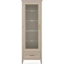 Шкаф-витрина Black Red White Classic REG1W1SZK с подсветкой (глиняный серый)