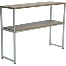 Консольный столик Allerd Rion 30x75 / 2060110600 (белый муар/дуб нокс)