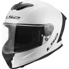 Мотошлем LS2 FF820 Rapid III Solid (S, белый глянцевый)