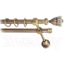 Карниз для штор Lm Decor Кубок 110 2р гладкий (антик, 2.4м)