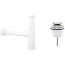 Сифон Wellsee Drainage System 182123003 (сифон, донный клапан, матовый белый)
