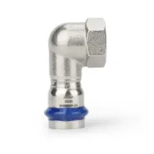 Угольник раструбный Varmega Inox Press с внутренней резьбой 22x3/4"