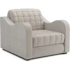 Кресло-кровать Мебель-АРС Барон №4 НПБ (бархат, бежевый Star Velvet 6 Light Beige)