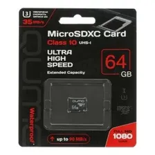 Карта памяти MicroSDXC 64GB 90/45 МБ/с UHS-I U3,  3.0 без адаптера SD QUMO QM64GMICSDXC10U3NA Q33343