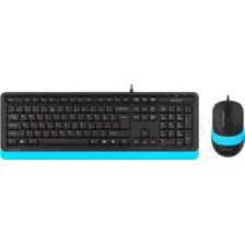 Комплект клавиатура и мышь A4Tech Fstyler F1010 (черный/синий)