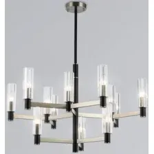 Люстра Ambrella LH55505/12 SN/BK/CL (сатин никель/черный/прозрачный)