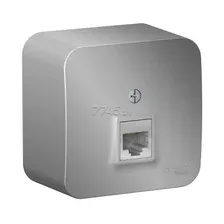 Розетка компьютерная SYSTEME (SCHNEIDER) ELECTRIC Blanca алюминий (BLNIA045003)