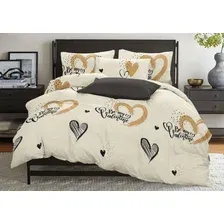 1.5-спальный комплект постельного белья СонМаркет Be my Valentine beige 1.5-спальный