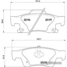 Тормозные колодки Brembo P37016