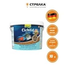 Корм Tetra Cichlid Sticks, 10 л для крупных рыб "палочки"