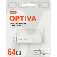 USB Flash Qumo Optiva 02 64GB 2.0, QM64GUD-OP2-white