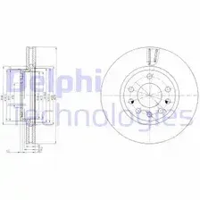 Тормозной диск DELPHI BG4149 вентилируемый , передняя ось