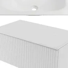 ЗОВ Тумба с умывальником Кито 80 K80LW0MFWPM + Oliveeka Flow F80WF (флавио белый)