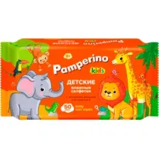 Салфетки влажные Pamperino Kids с экстрактом с ромашки и витамином Е 50шт